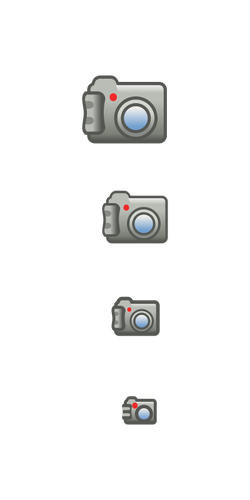 Digital Photo Camera Icon Set Clipart