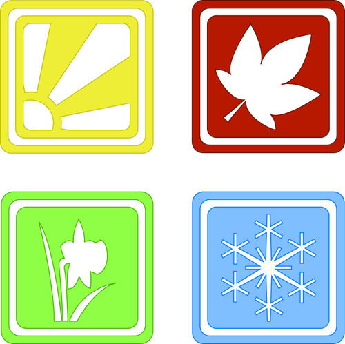 Seasons Icons Clipart