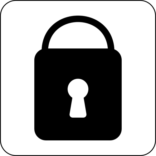 Of Black And White Lock Icon Clipart