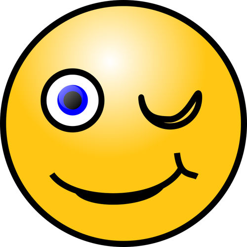 Winking Face Emoticon Clipart