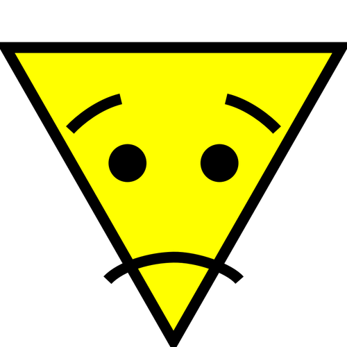 Confused Triangle Face Icon Clipart