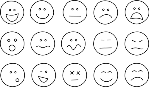 A Set Of Emoticons Clipart