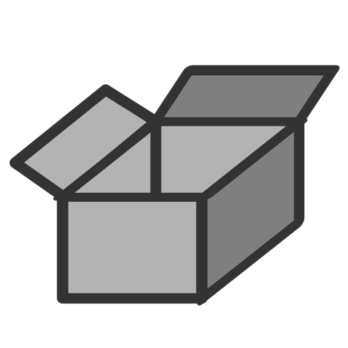 Open Box 3D Icon Clipart