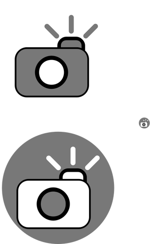 Camera With Flash Icon Clipart