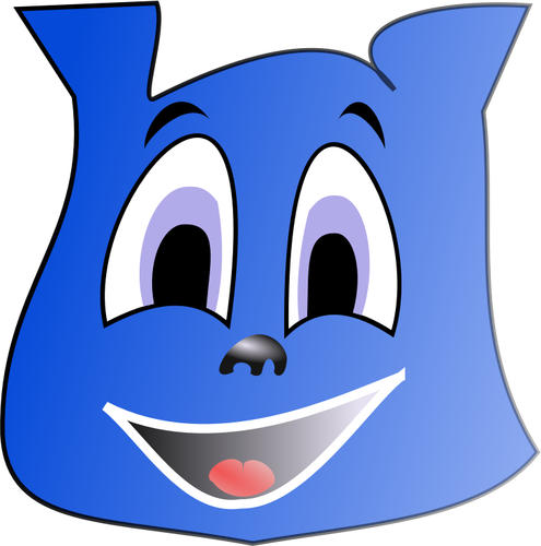 Of Blue Square Emoticon Clipart