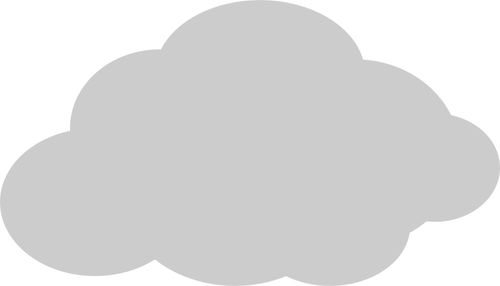 Simple Grey Cloud Icon Clipart