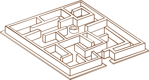 Of Role Play Game Map Icon For A Maze Clipart