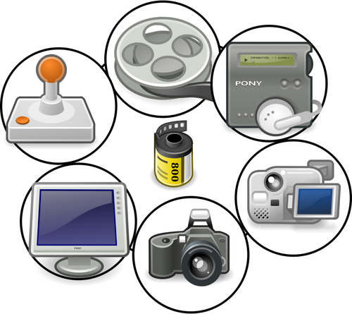 Multimedia Icons Clipart