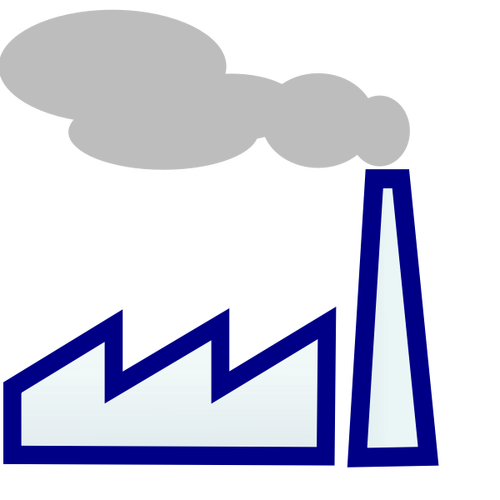 Factory With A Chimney Icon Clipart