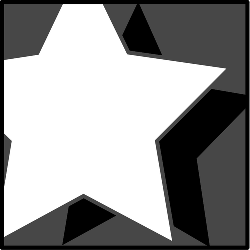 Of Star Icon With Shadow Clipart