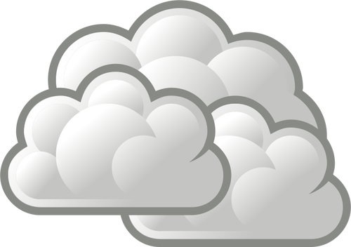 Color Weather Forecast Icon For Cloudy Sky Clipart