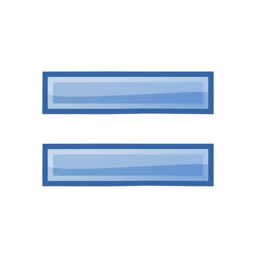 Blue ''Equals'' Icon Clipart