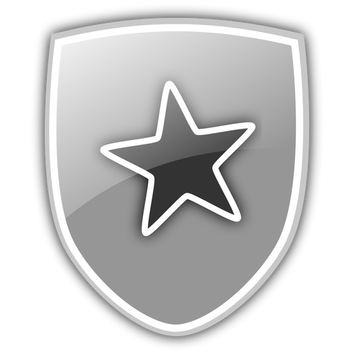 Shield With Star Icon Clipart
