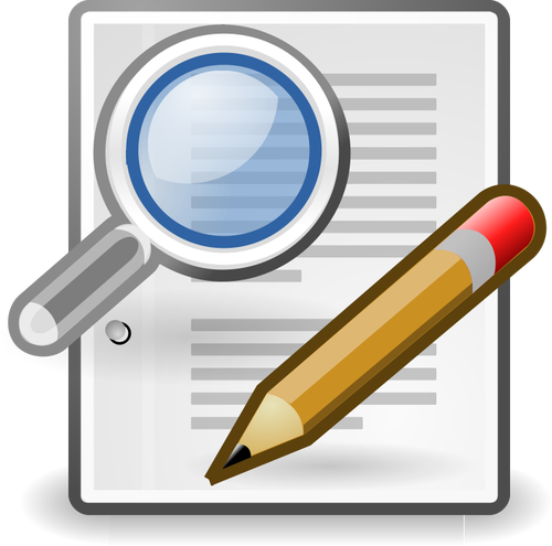 Of Search And Write Icon Clipart