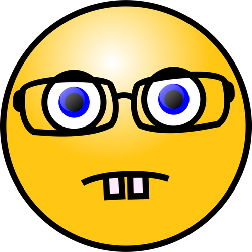 Of Nerdy Face Emoticon Clipart