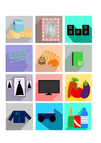 Supermarket Icons Clipart