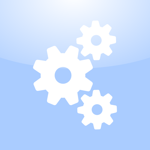 Of Application Settings Icon With Gears Clipart