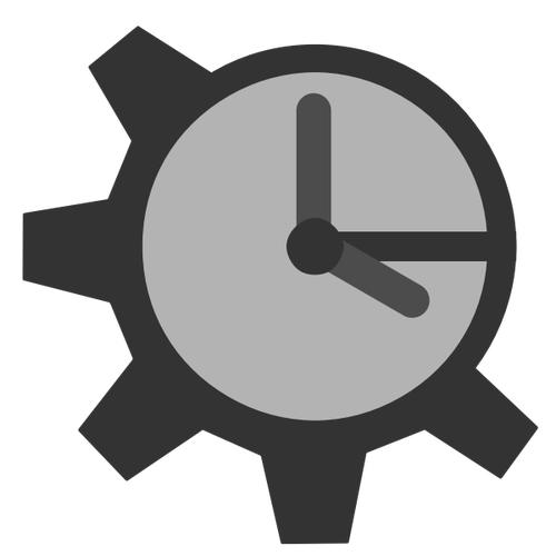 Gear Clock Icon Clipart
