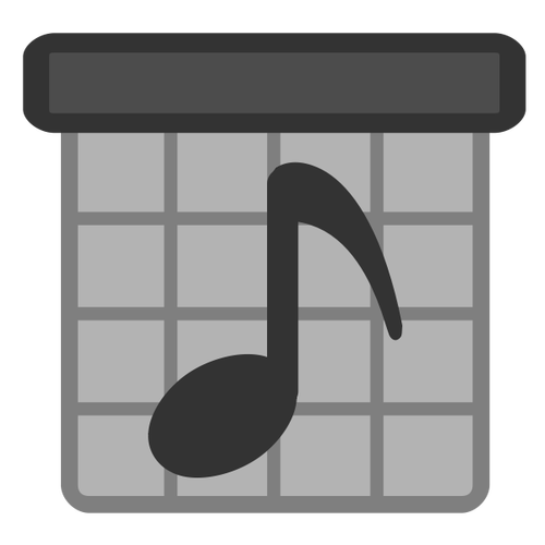 Software Music Icon Grey Color Clipart