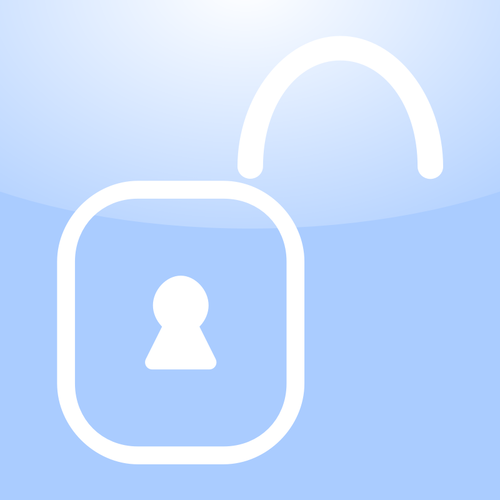 Of Application Unlock Icon With A Keyhole Sign Clipart