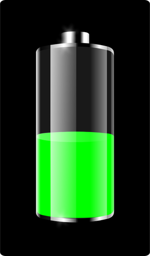 Of Half Empty Battery Icon Clipart