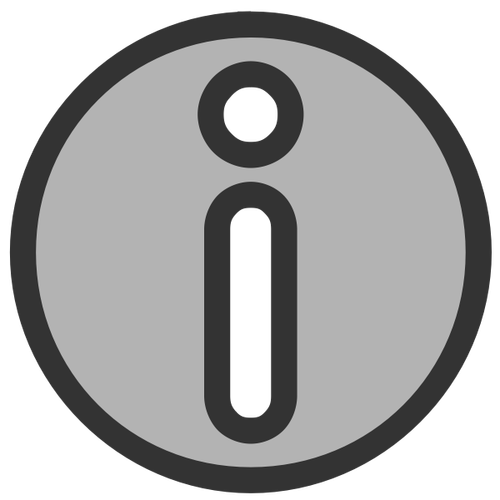 Info Icon Grey Color Clipart