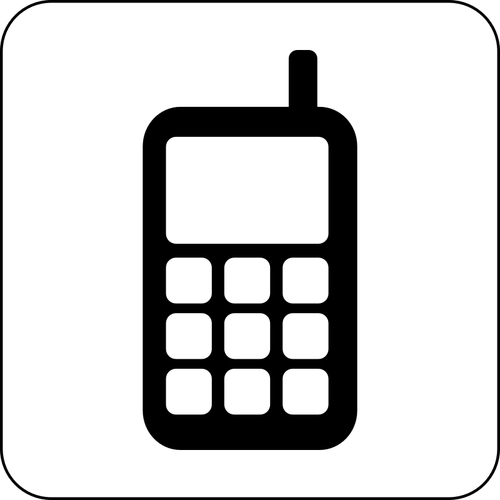 Of Black And White Mobile Phone Icon Clipart