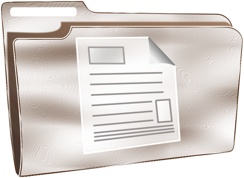 Of Plastic Folder With Document Icon Clipart