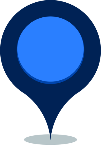 Blue Map Location Pin Icon Clipart