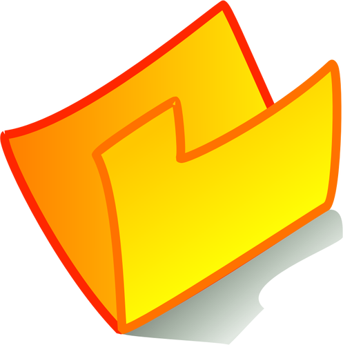 Of Orange Bent Folder Icon Clipart