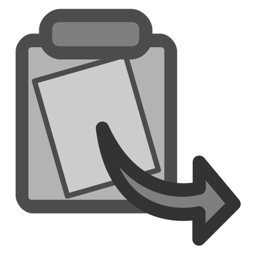 Paste Icon Grey Symbol Clipart