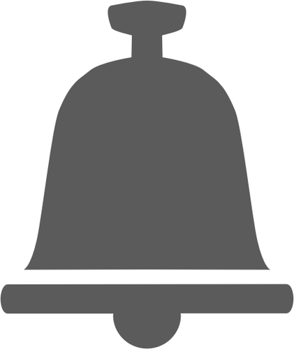 Grayscale Bell Icon Clipart