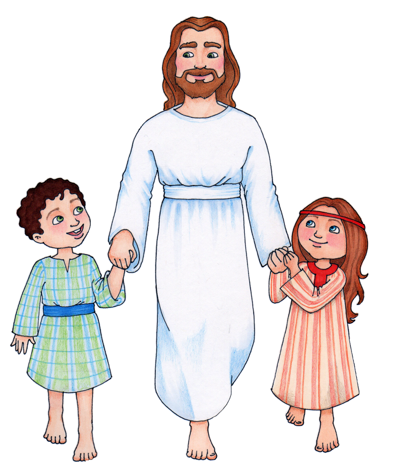 Clip Art Of Jesus With Children Of Clipart