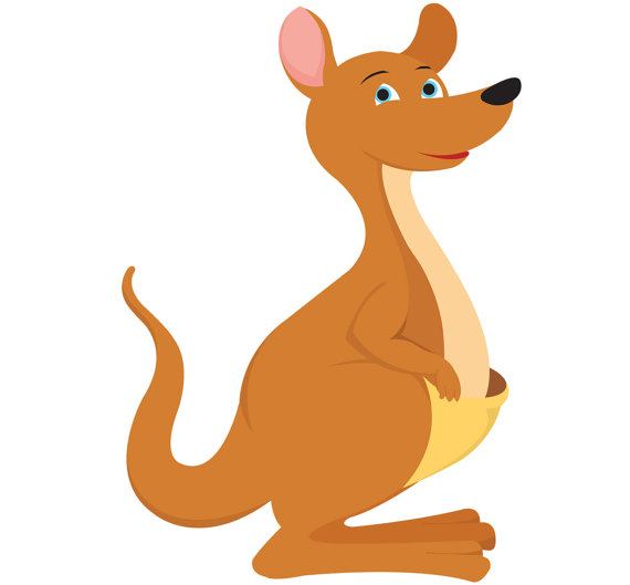 Kangaroo Australian Creatures Animal Illustrations Png Image Clipart