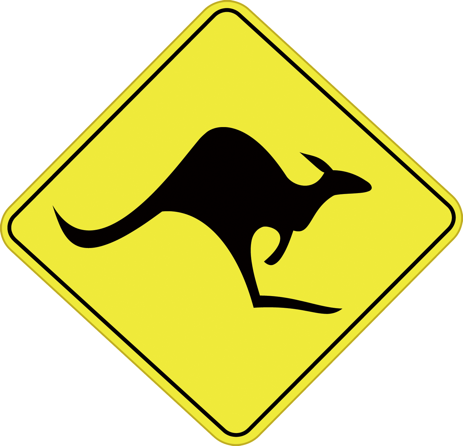 Australia Kangaroo Attention T-Shirt Austria Vector Clipart