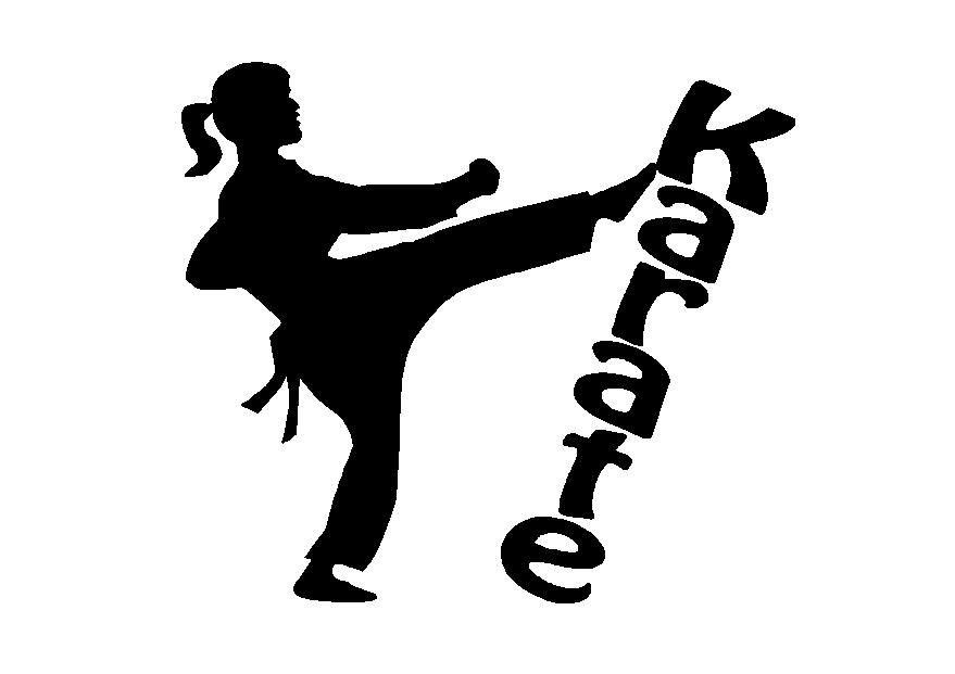 Karate Girl Silhouette Free Download Clipart