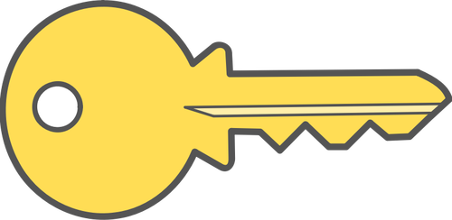 Yellow Lock Key Clipart