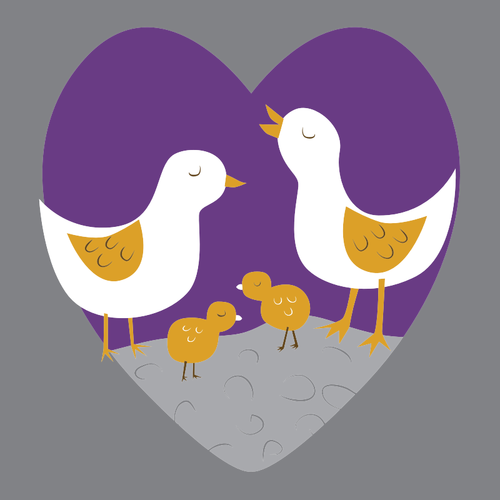 Of Loving Chick Family Clipart
