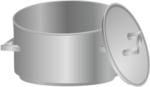Boiling Pan With Lid On Side Clipart