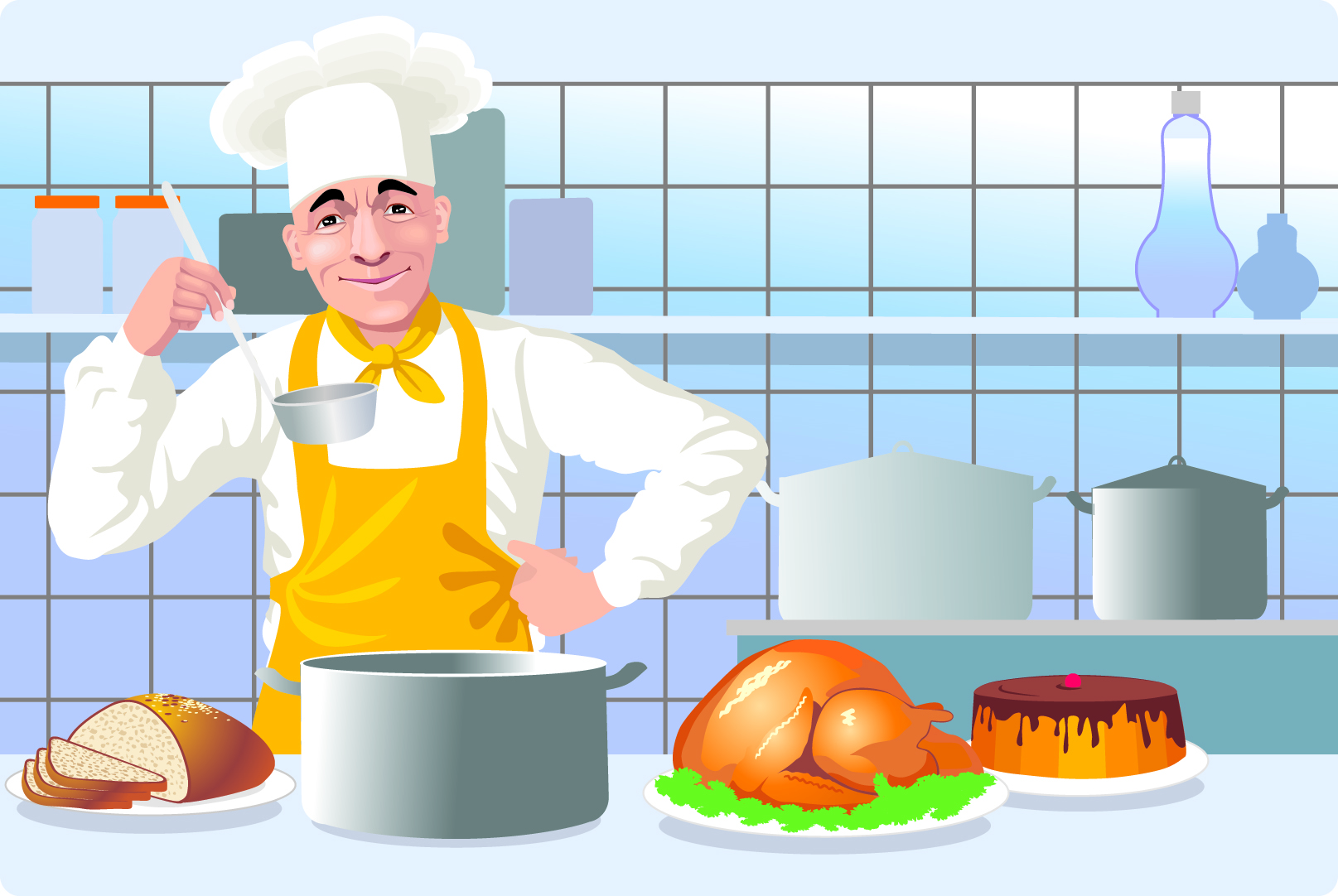 Kitchen Man Cooking Kitchen Cooking Image Clipart