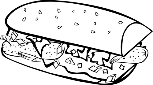 Submarine Sandwich Clipart