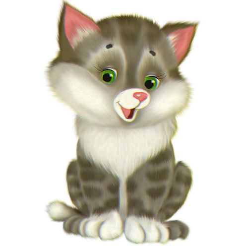 Cute Kitten Cartoon Kittens Png Image Clipart