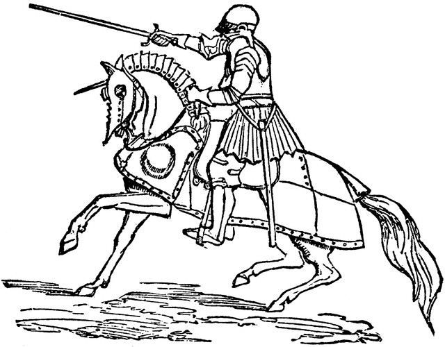 Knight Black And White Images Image Clipart