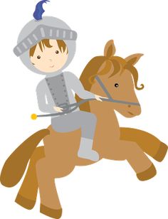 Boys Knights On Knight Castles And Coloring Clipart