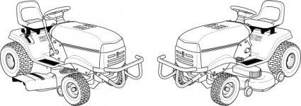 Lawn Mower Vector In Open Office Drawing Clipart