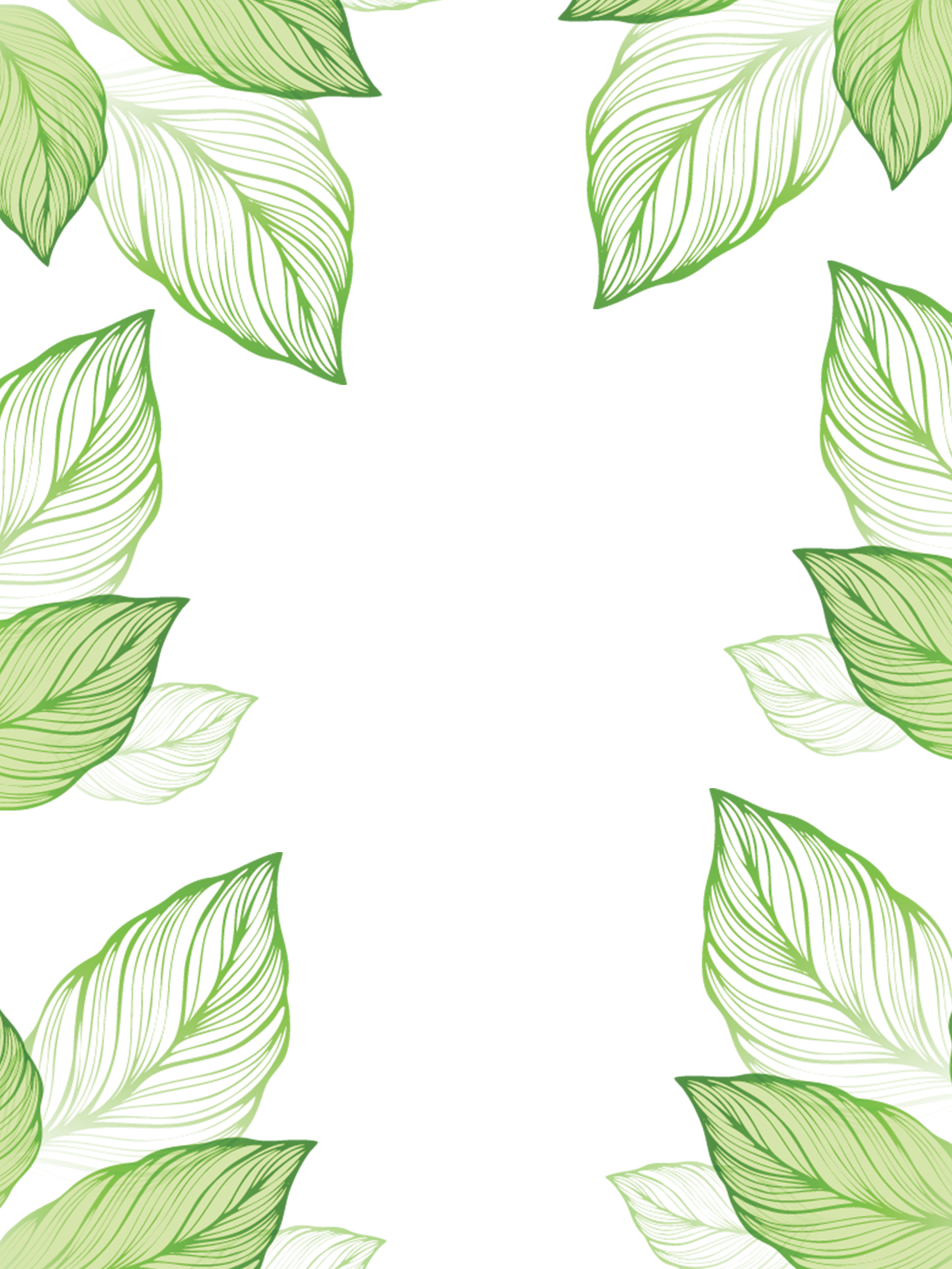 Green Leaves Border Leaf Hand-Painted HD Image Free PNG Clipart