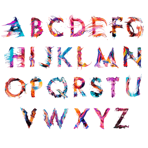 Typeface Letters Typography Colorful PNG File HD Clipart