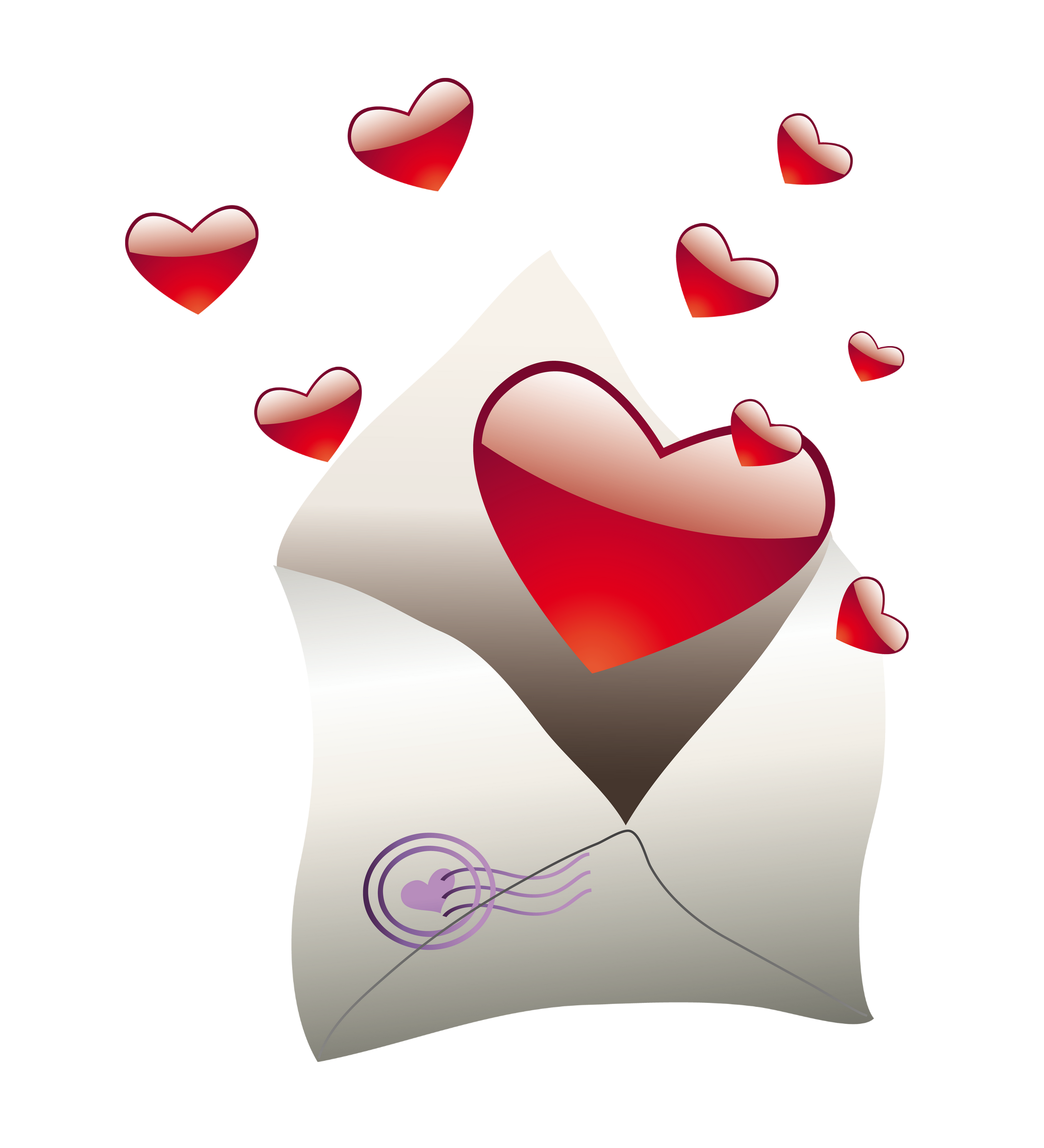 Picture Valentine'S Telegram Sticker Valentines Letter Hearts Clipart