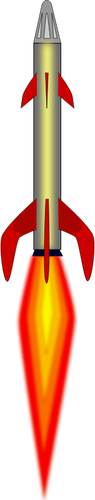 Space Rocket Full Power Flight Clipart