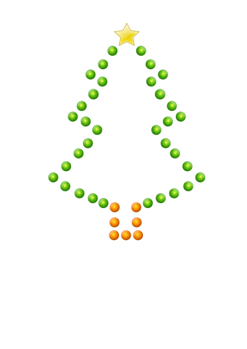 Christmas Tree In Lights Clipart